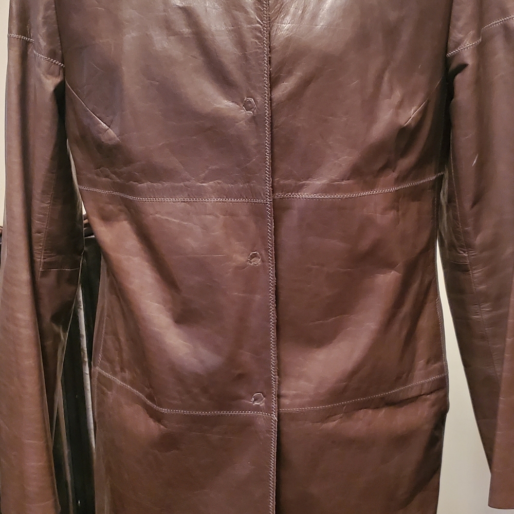 Banana Republic  Leather Coat